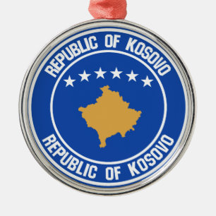 Emblem der Kosovo-Runde Ornament Aus Metall