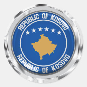 Emblem der Kosovo-Runde Runder Aufkleber