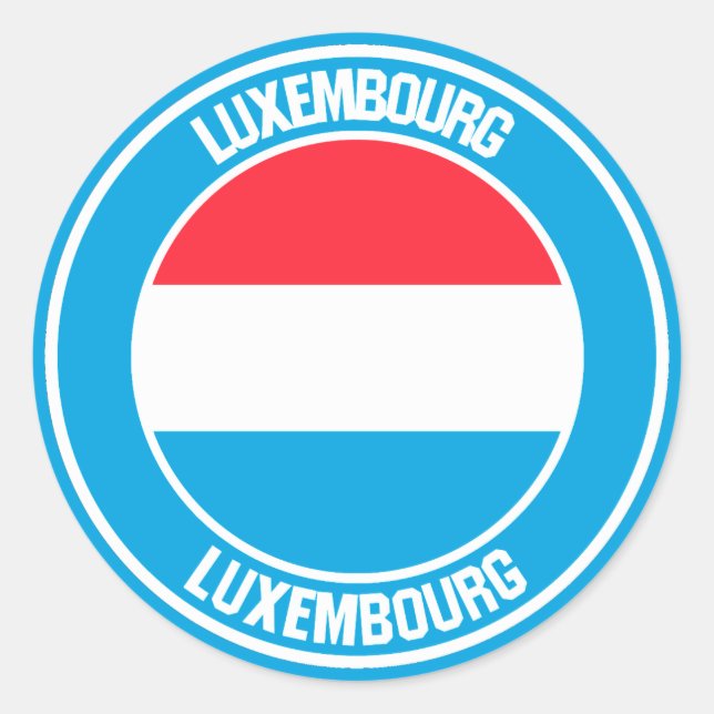 Emblem der Luxemburger Runde Runder Aufkleber (Vorderseite)