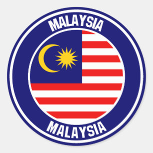 Emblem der Malaysia-Runde Runder Aufkleber