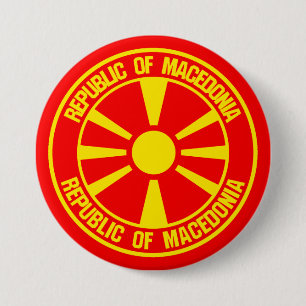 Emblem der Mazedonier-Runde Button