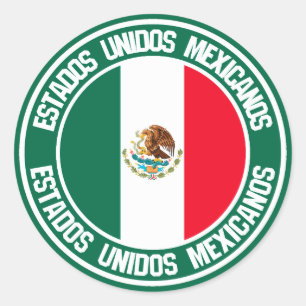 Emblem der Mexiko-Runde Runder Aufkleber
