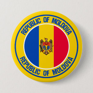 Emblem der Moldau-Runde Button
