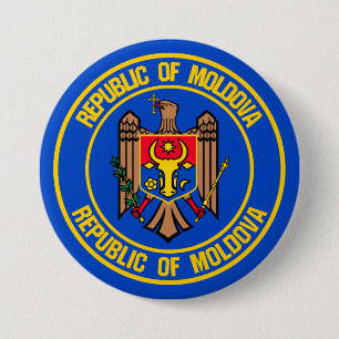 Emblem der Moldau-Runde Button