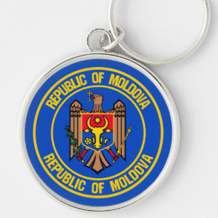 Emblem der Moldau-Runde Schlüsselanhänger