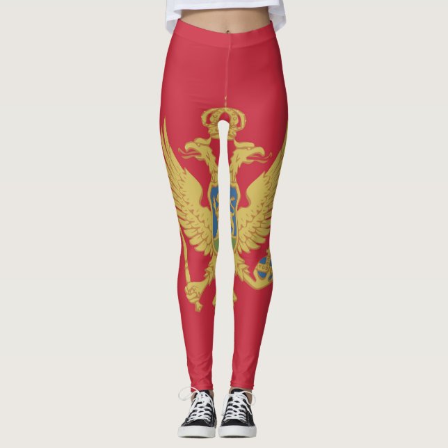 Emblem der Montenegro-Flagge Leggings (Vorderseite)