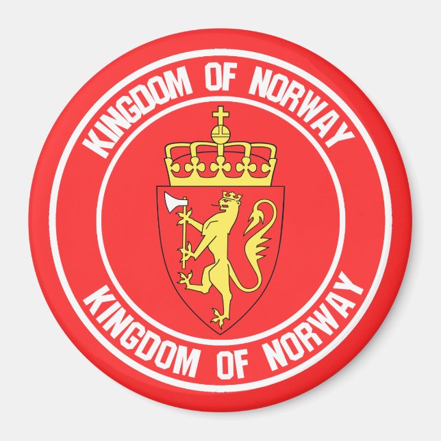 Emblem der Norwegen-Runde Magnet (Vorne)