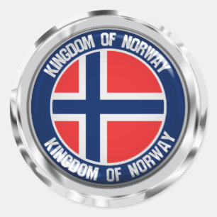 Emblem der Norwegen-Runde Runder Aufkleber