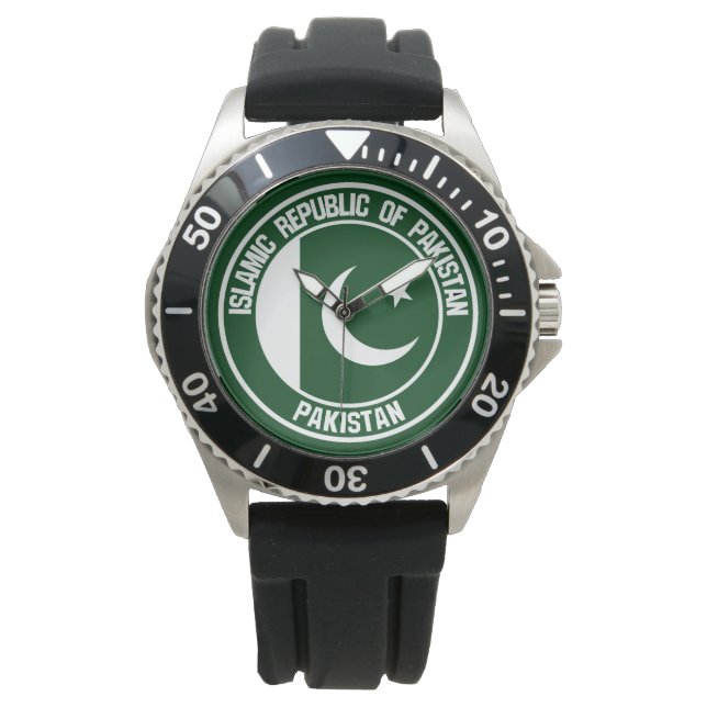 Emblem der pakistanischen Runde Armbanduhr (Vorderseite)