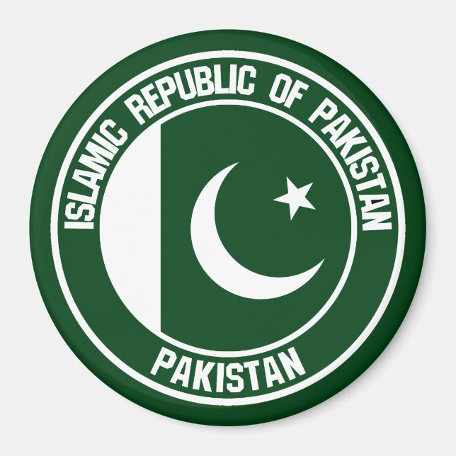 Emblem der pakistanischen Runde Magnet (Vorne)