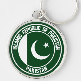 Emblem der pakistanischen Runde Schlüsselanhänger