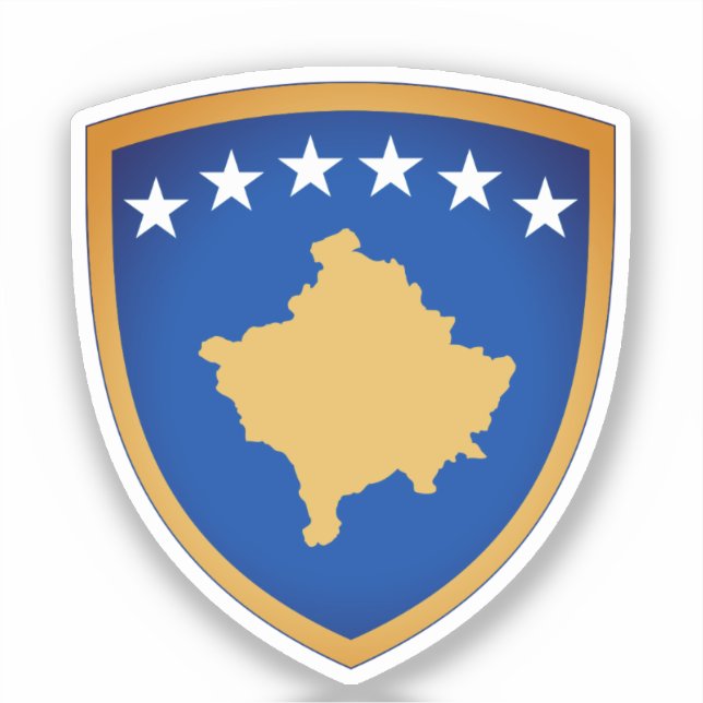 Emblem der Republik Kosovo Aufkleber (Vorderseite)