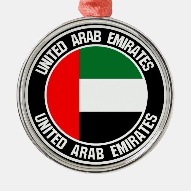 Emblem der Runde der Vereinigten Arabischen Emirat Ornament Aus Metall (Vorne)