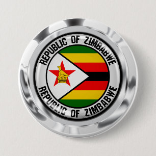 Emblem der Simbabwischen Runde Button