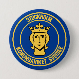 Emblem der Stockholmer Runde Button