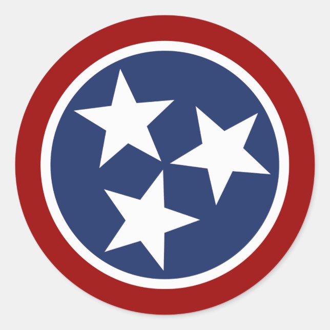 Emblem der Tennessee-Flagge Runder Aufkleber (Vorderseite)