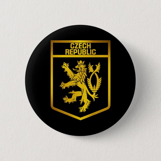 Emblem der Tschechischen Republik Button (Vorderseite)
