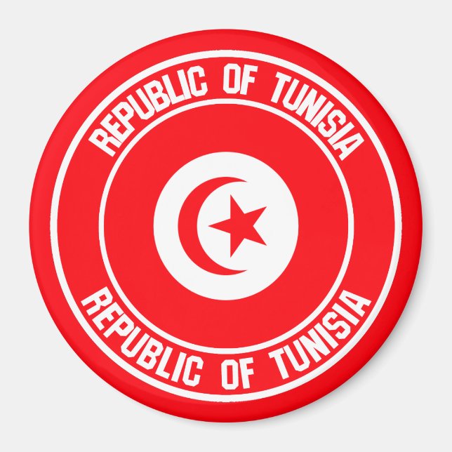 Emblem der Tunesischen Runde Magnet (Vorne)