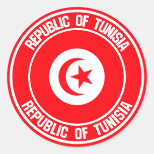 Emblem der Tunesischen Runde Runder Aufkleber