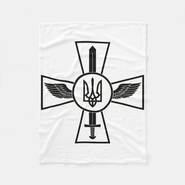 Emblem der ukrainischen Luftwaffe Ukraine Streitkr Fleecedecke (Vorderseite)