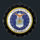 Emblem der United Staaten Air Force Dartscheibe<br><div class="desc">Feiern Sie mit Stolz mit diesen Tellern mit dem offiziellen Emblem der United Staaten Air Force. Diese Teller eignen sich ideal für Ruheständler,  Werbeaktionen oder andere Veranstaltungen mit militärischen Schwerpunkten und fügen Ihrem Tisch eine hervorragende und patriotische Touch hinzu. Ideal,  um Service und Hingabe im Stil zu ehren.</div>