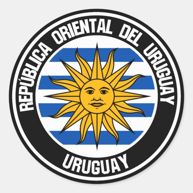 Emblem der Uruguay-Runde Runder Aufkleber (Vorderseite)