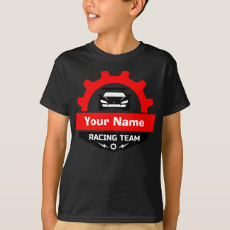 Emblem des benutzerdefinierten Rennteams T-Shirt