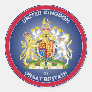 Emblem des britischen Erbes Runder Aufkleber