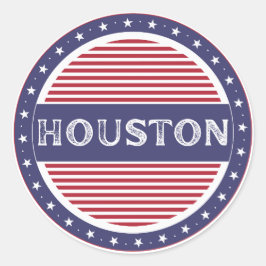 Emblem des Houston City Pride – Amerikanische Iden Runder Aufkleber