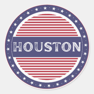 Emblem des Houston City Pride – Amerikanische Iden Runder Aufkleber