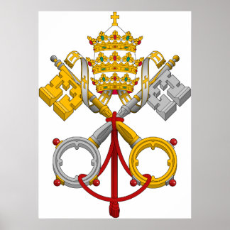 Emblem des Offiziellen Papstsymboles Poster