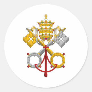 Emblem des Offiziellen Papstsymboles Runder Aufkleber