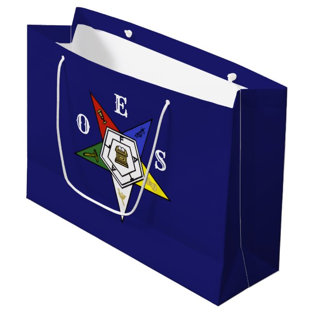 Emblem des Ordens des Eastern Star Große Geschenktüte (Vorderseite Schrägansicht)
