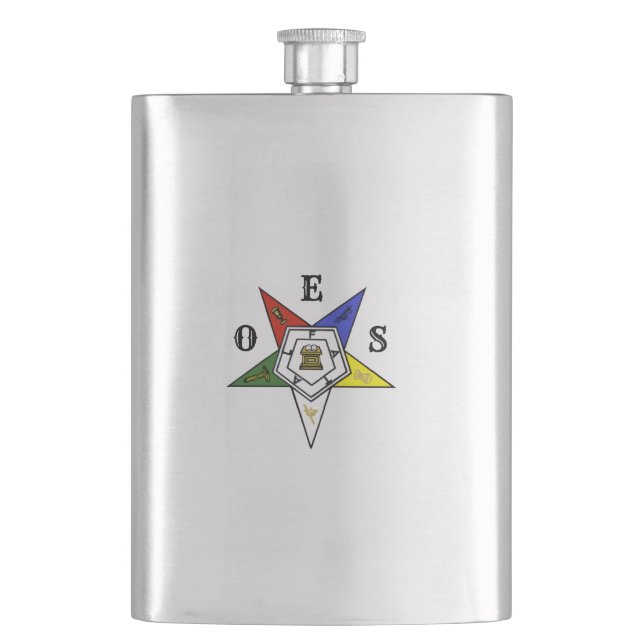 Emblem des Order of the Eastern Star Flachmann (Vorderseite)