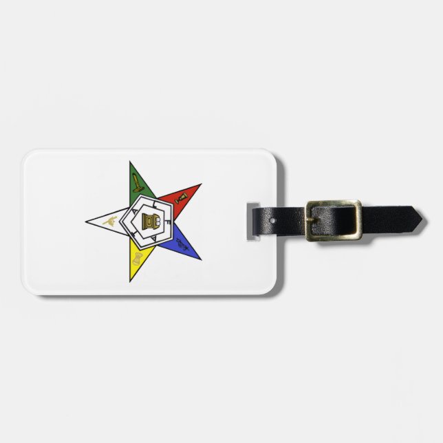 Emblem des Order of the Eastern Star Gepäckanhänger (Vorderseite horizontal)
