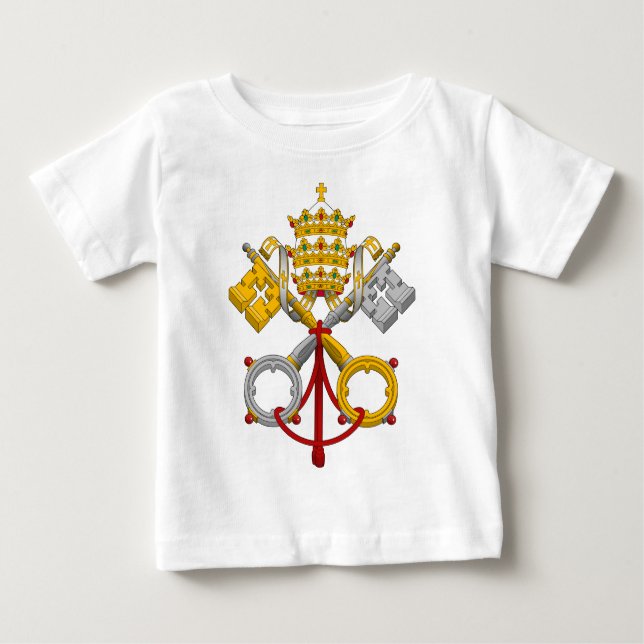 Emblem des Papacy-offiziellen Papstes Symbol Coat Baby T-shirt (Vorderseite)