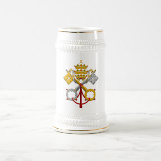 Emblem des Papacy-offiziellen Papstes Symbol Coat Bierglas
