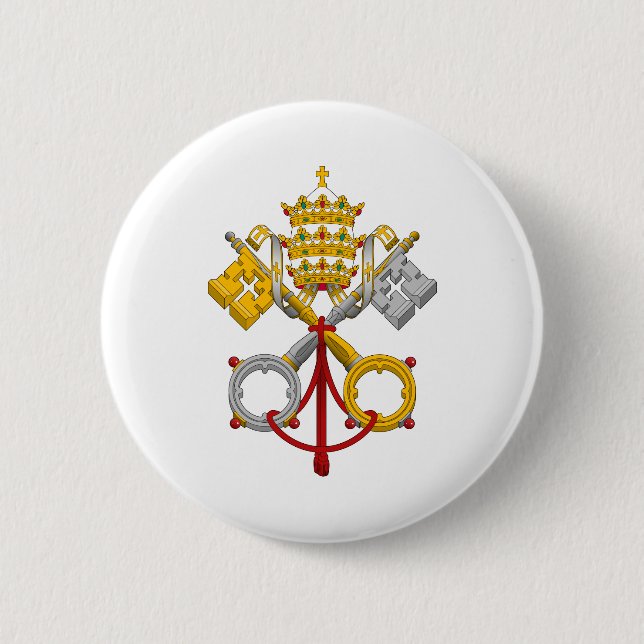 Emblem des Papacy-offiziellen Papstes Symbol Coat Button (Vorderseite)