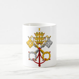Emblem des Papacy-offiziellen Papstes Symbol Coat Tasse