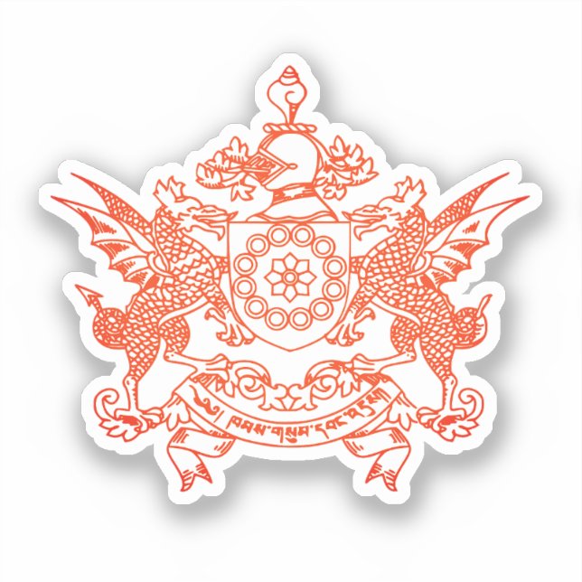 Emblem des Sikkim-Staat - INDIEN Aufkleber (Vorderseite)