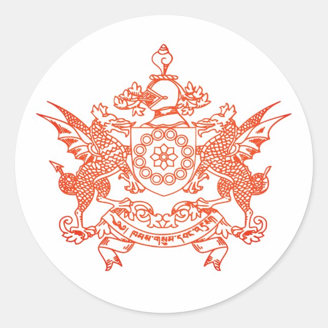 Emblem des Sikkim-Staat - INDIEN Runder Aufkleber (Vorderseite)