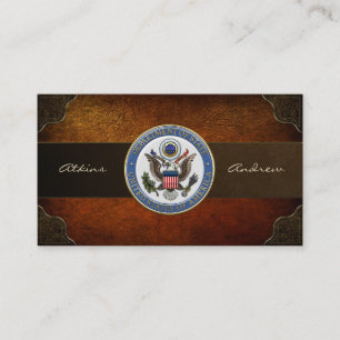 Emblem des U.S. Department of Staat (DoS) [3D] Visitenkarte