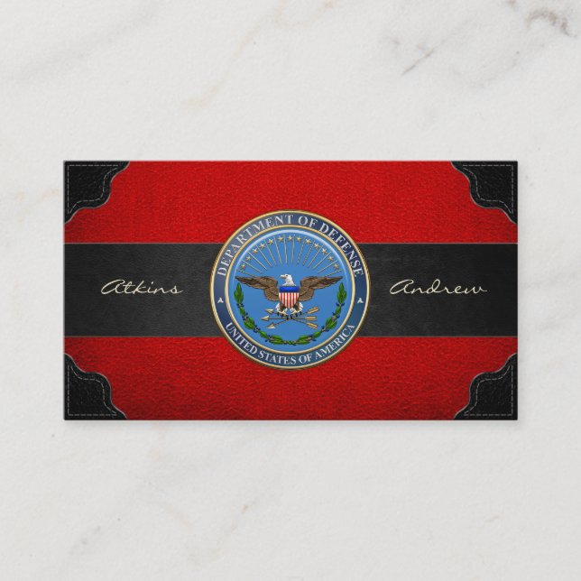 Emblem des US-Verteidigungsministeriums (DOD) [3D] Visitenkarte (Vorderseite)