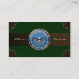 Emblem des US-Verteidigungsministeriums (DOD) [3D] Visitenkarte