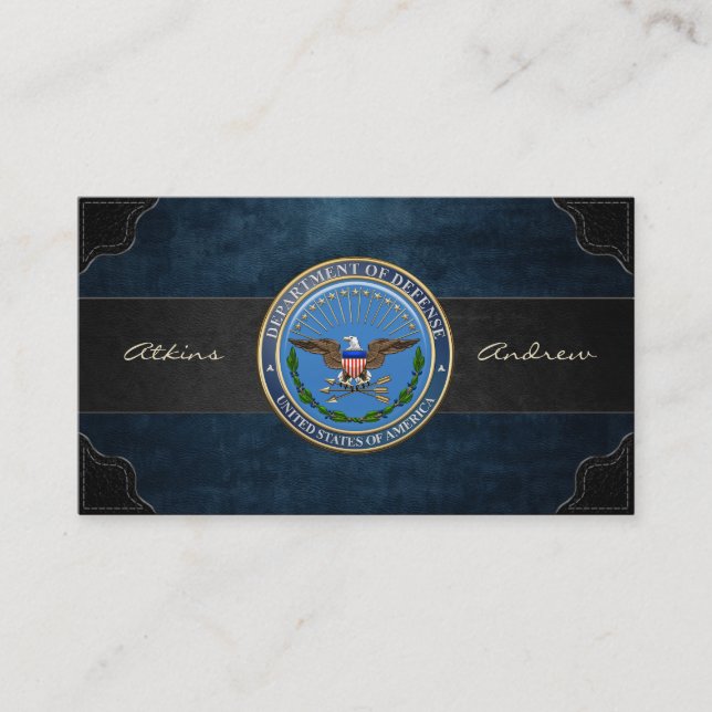 Emblem des US-Verteidigungsministeriums (DOD) [3D] Visitenkarte (Vorderseite)