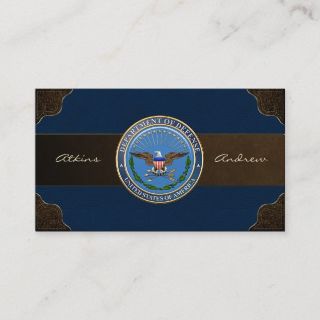 Emblem des US-Verteidigungsministeriums (DOD) [3D] Visitenkarte (Vorderseite)