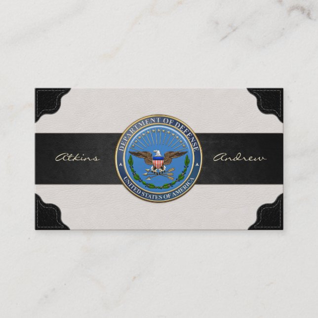 Emblem des US-Verteidigungsministeriums (DOD) [3D] Visitenkarte (Vorderseite)