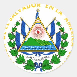 Emblem el el salvador runder aufkleber