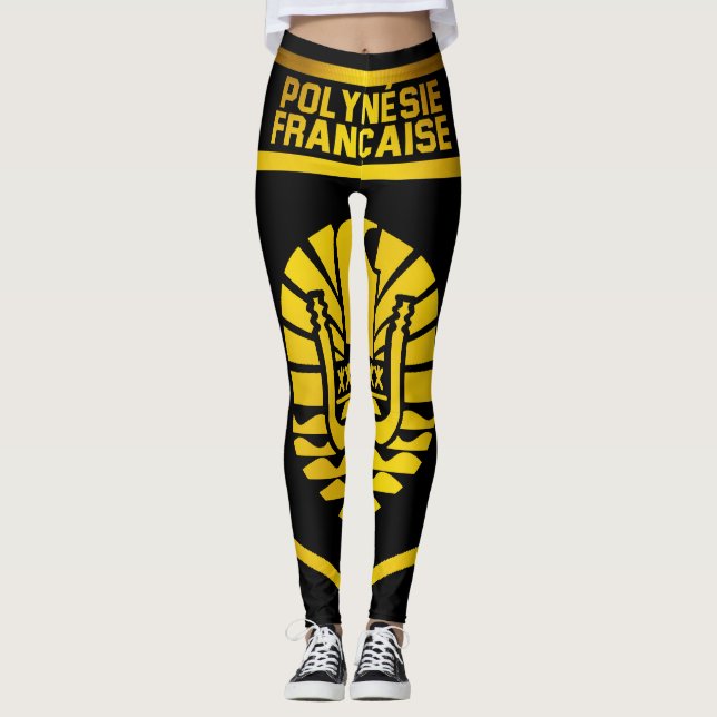 Emblem Französisch-Polynesien Leggings (Vorderseite)