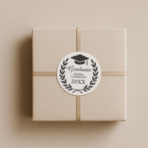 Emblem für Custom Grad Cap & Laurel Wreath Abschlu Runder Aufkleber